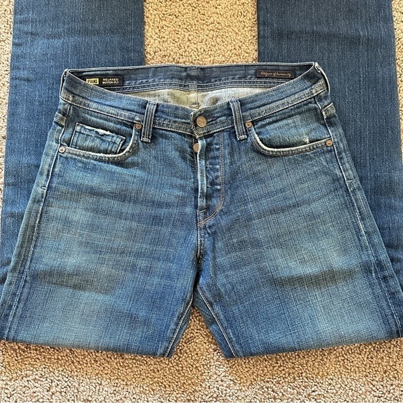 Citizens of Humanity Men's Evans Relaxed Button Fly Jeans Style Waist 31” approx - Picture 3 of 15